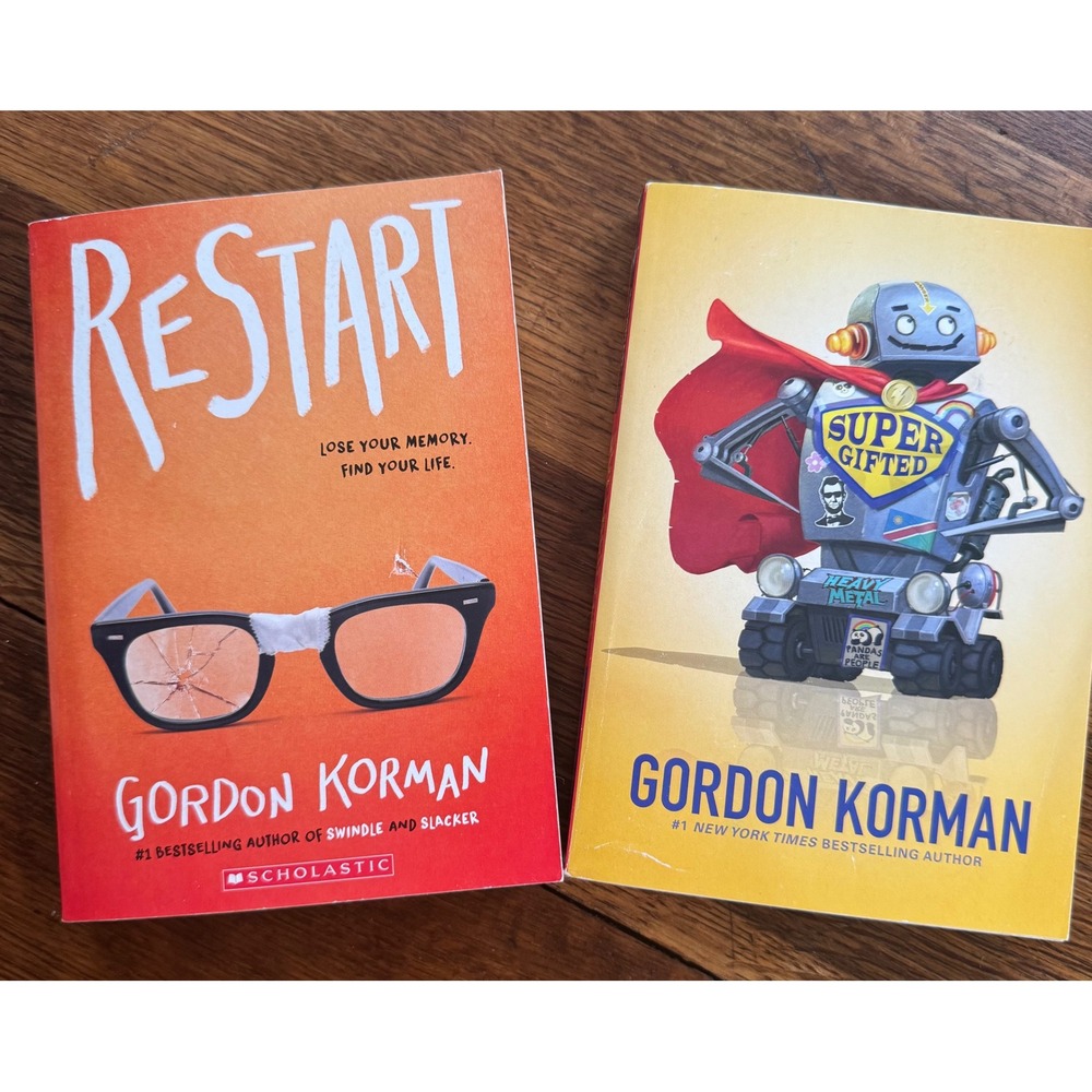 Gordon Korman Restart and Supergifted Paperback‎ Book Set